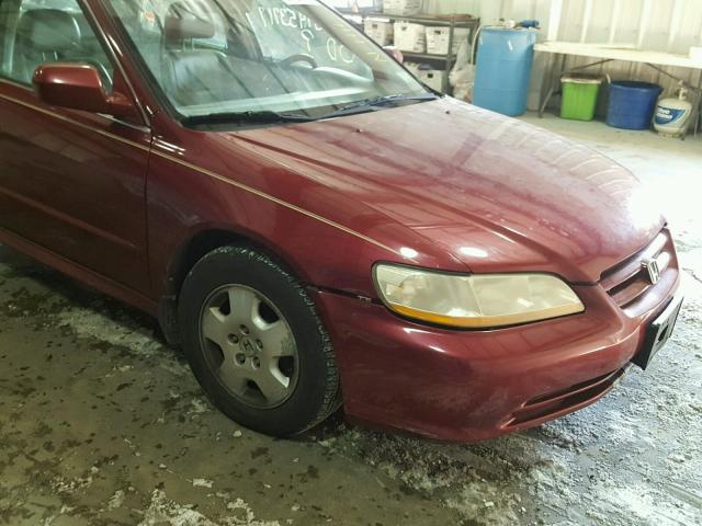 1HGCG16582A002434 - 2002 HONDA ACCORD EX BURGUNDY photo 9