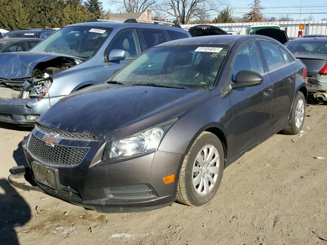 1G1PC5SH0B7211353 - 2011 CHEVROLET CRUZE LS GRAY photo 2