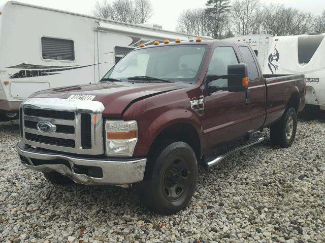 1FTWX3BR9AEA09111 - 2010 FORD F350 SUPER MAROON photo 2