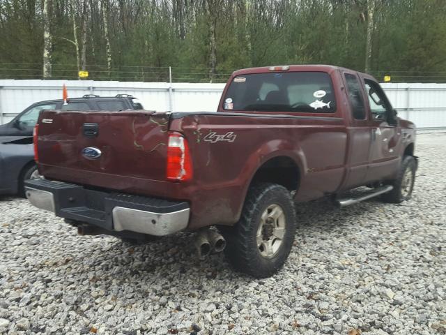 1FTWX3BR9AEA09111 - 2010 FORD F350 SUPER MAROON photo 4