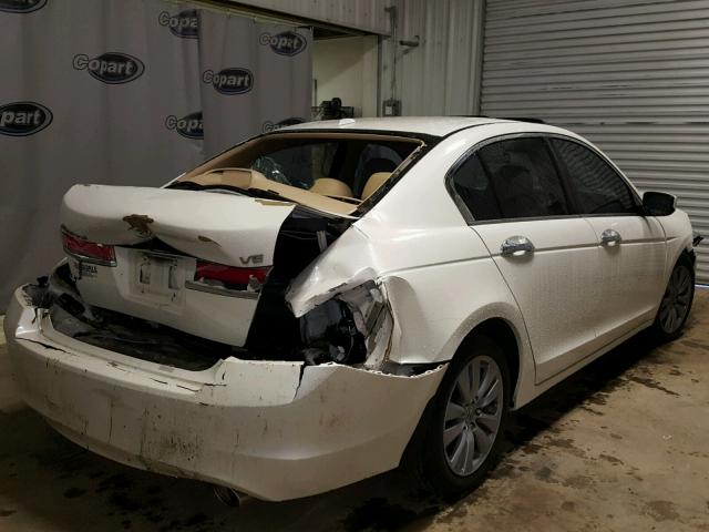 5KBCP3F89BB003332 - 2011 HONDA ACCORD EXL WHITE photo 4