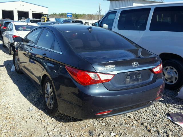 5NPEB4AC4DH770646 - 2013 HYUNDAI SONATA GLS BLACK photo 3