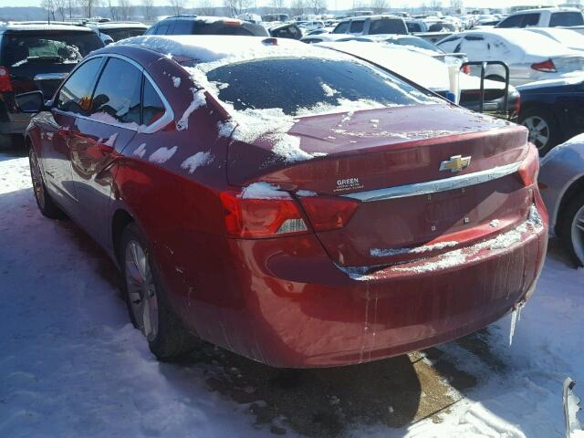 1G1115SLXFU102020 - 2015 CHEVROLET IMPALA LT BURGUNDY photo 3