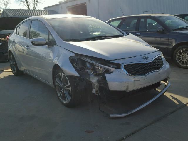 KNAFX4A83F5371776 - 2015 KIA FORTE EX SILVER photo 1