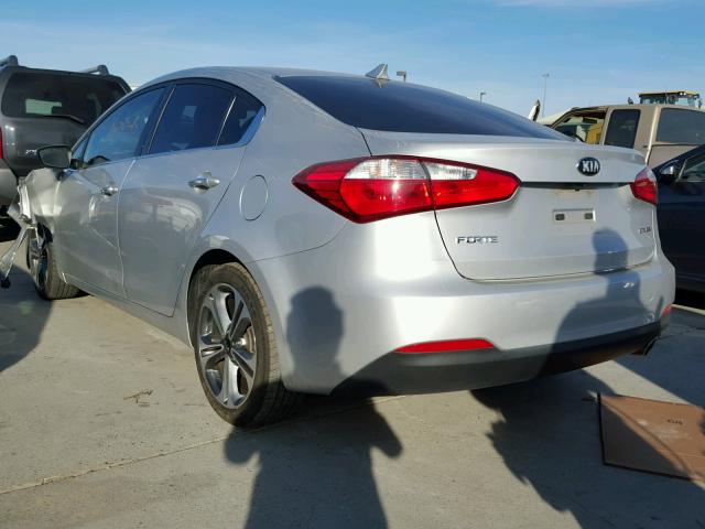 KNAFX4A83F5371776 - 2015 KIA FORTE EX SILVER photo 3