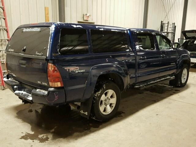 5TEMU52N45Z131869 - 2005 TOYOTA TACOMA DOU BLUE photo 4