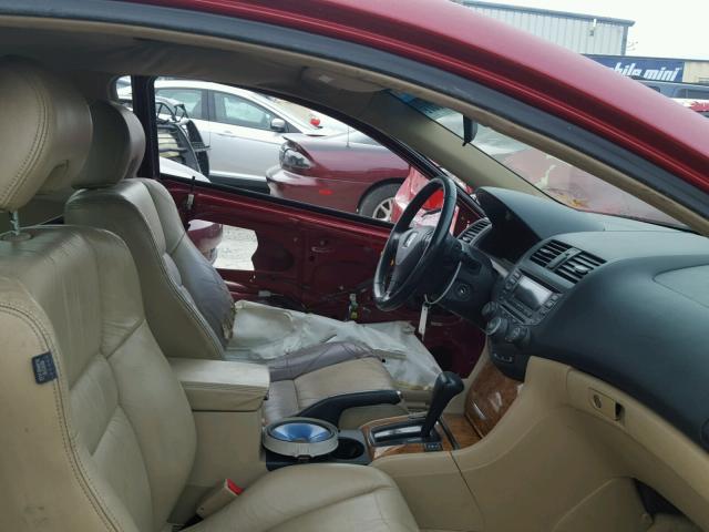 1HGCM82694A015633 - 2004 HONDA ACCORD EX RED photo 5