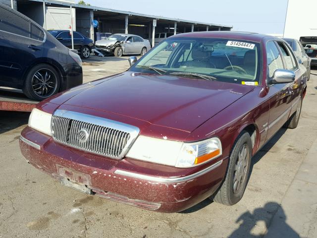 2MHHM75WX4X652839 - 2004 MERCURY GRAND MARQ BURGUNDY photo 2