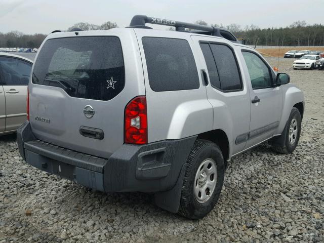 5N1AN08U78C511935 - 2008 NISSAN XTERRA OFF SILVER photo 4