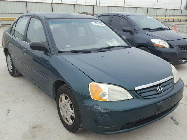 2HGES16531H546556 - 2001 HONDA CIVIC LX GREEN photo 1