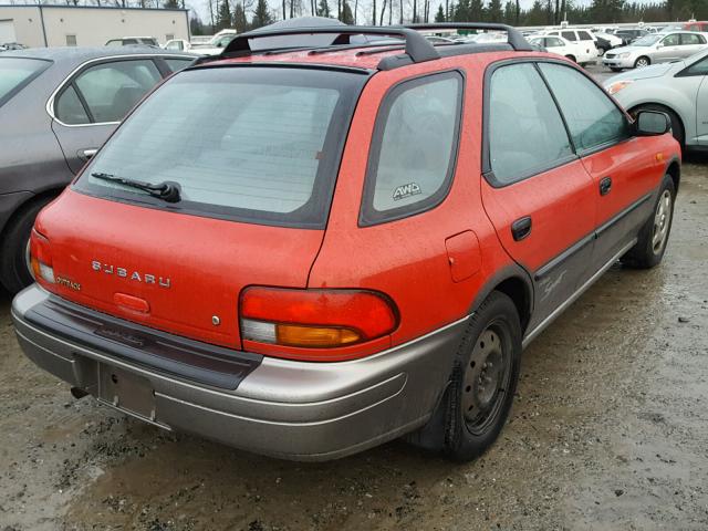 JF1GF4857WH810665 - 1998 SUBARU IMPREZA OU RED photo 4