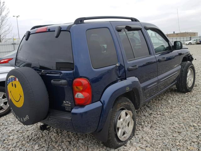 1J4GL58K14W113784 - 2004 JEEP LIBERTY LI BLUE photo 4