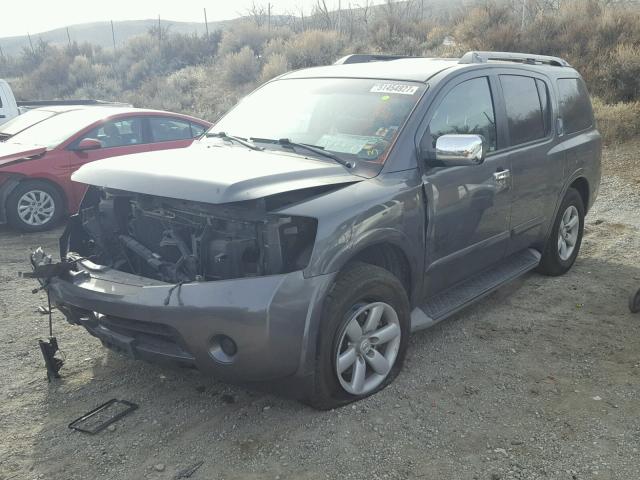 5N1AA0ND1BN606325 - 2011 NISSAN ARMADA SV GRAY photo 2