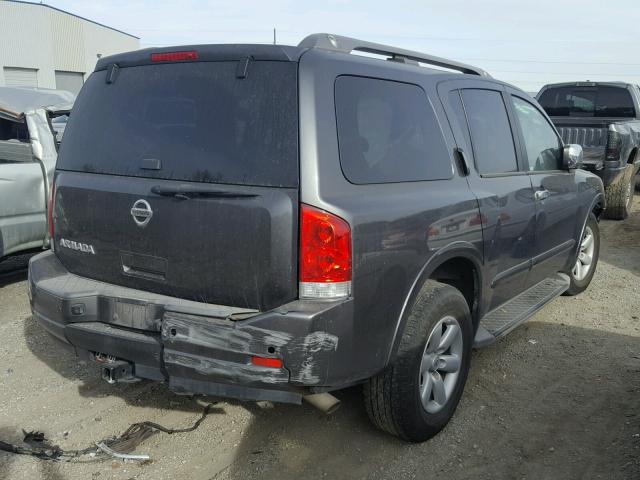 5N1AA0ND1BN606325 - 2011 NISSAN ARMADA SV GRAY photo 4