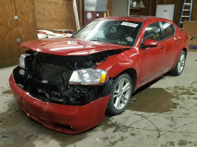 1C3CDZEG9CN251591 - 2012 DODGE AVENGER SX RED photo 2