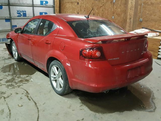 1C3CDZEG9CN251591 - 2012 DODGE AVENGER SX RED photo 3