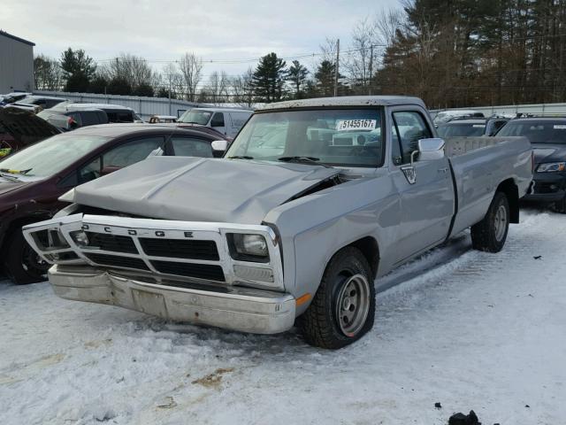 1B7HE16Y7PS167980 - 1993 DODGE D-SERIES D SILVER photo 2