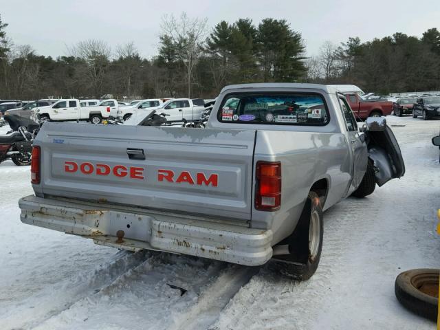 1B7HE16Y7PS167980 - 1993 DODGE D-SERIES D SILVER photo 4