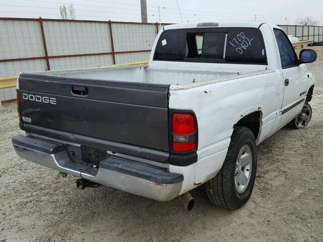 1B7HC16X51S122900 - 2001 DODGE RAM 1500 WHITE photo 4