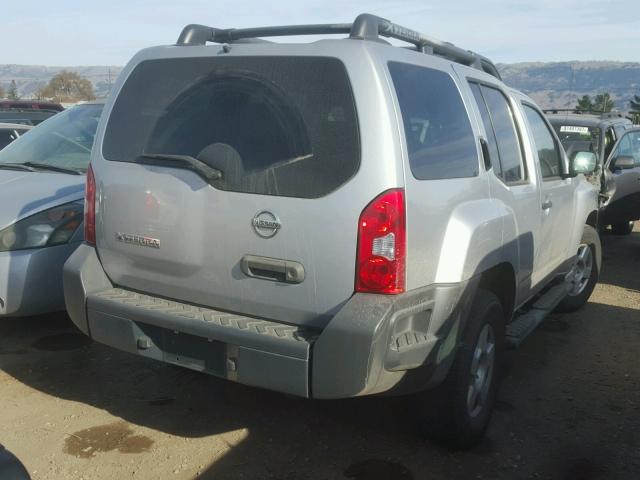 5N1AN08W46C527136 - 2006 NISSAN XTERRA OFF SILVER photo 4