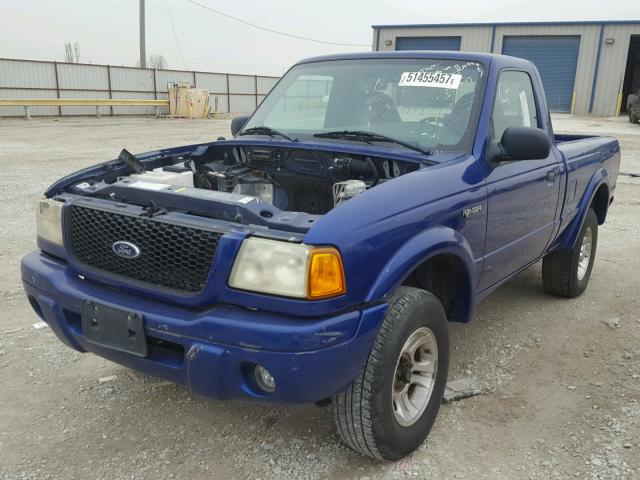 1FTYR10U42PB61365 - 2002 FORD RANGER BLUE photo 2