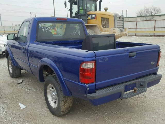 1FTYR10U42PB61365 - 2002 FORD RANGER BLUE photo 3