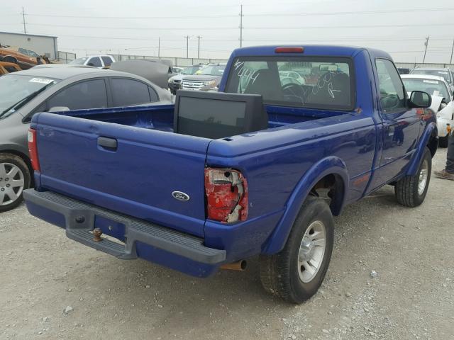 1FTYR10U42PB61365 - 2002 FORD RANGER BLUE photo 4