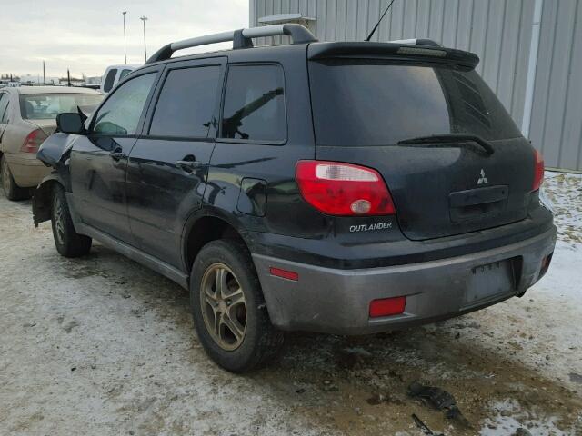 JA4LZ31F45U601171 - 2005 MITSUBISHI OUTLANDER BLACK photo 3