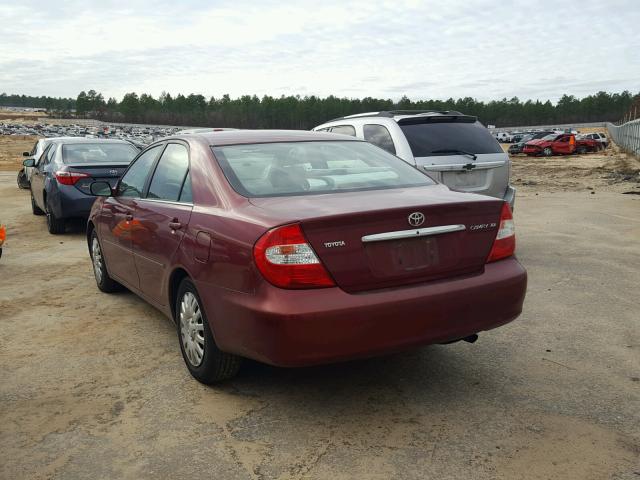 4T1BE32K23U158293 - 2003 TOYOTA CAMRY LE RED photo 3