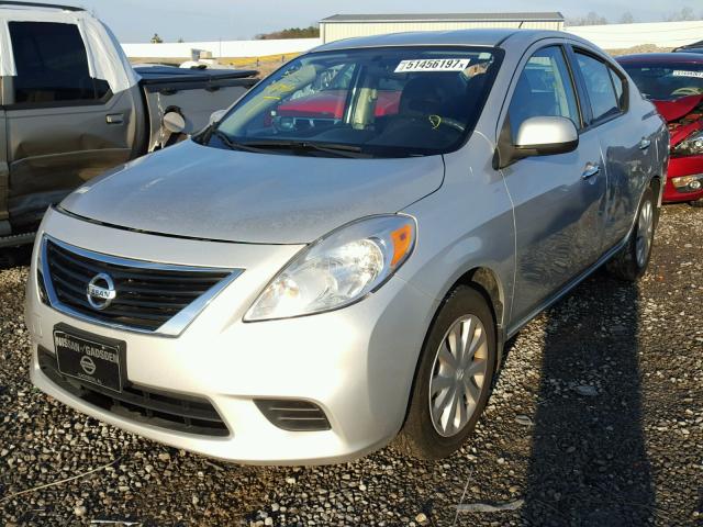 3N1CN7AP0EL814200 - 2014 NISSAN VERSA S SILVER photo 2