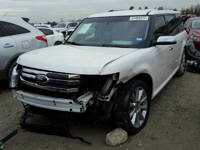 2FMGK5DC3BBD10828 - 2011 FORD FLEX LIMIT WHITE photo 2