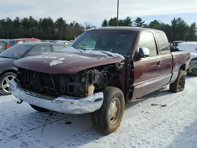 1GTEK19T3XE500301 - 1999 GMC NEW SIERRA BURGUNDY photo 2