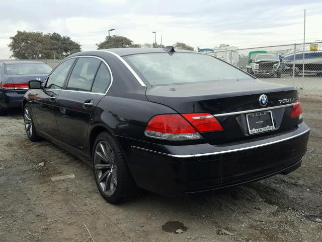 WBAHN83537DT70465 - 2007 BMW 750 BLACK photo 3