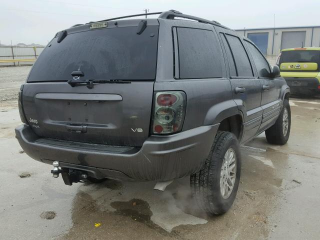 1J4GW58N94C206300 - 2004 JEEP GRAND CHER GRAY photo 4