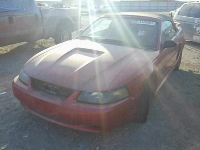 1FAFP44471F190460 - 2001 FORD MUSTANG RED photo 2