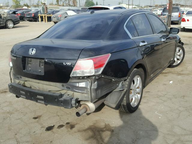 1HGCP36828A071568 - 2008 HONDA ACCORD EXL BLACK photo 4