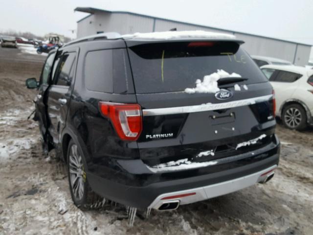 1FM5K8HT7GGC70224 - 2016 FORD EXPLORER P BLACK photo 3