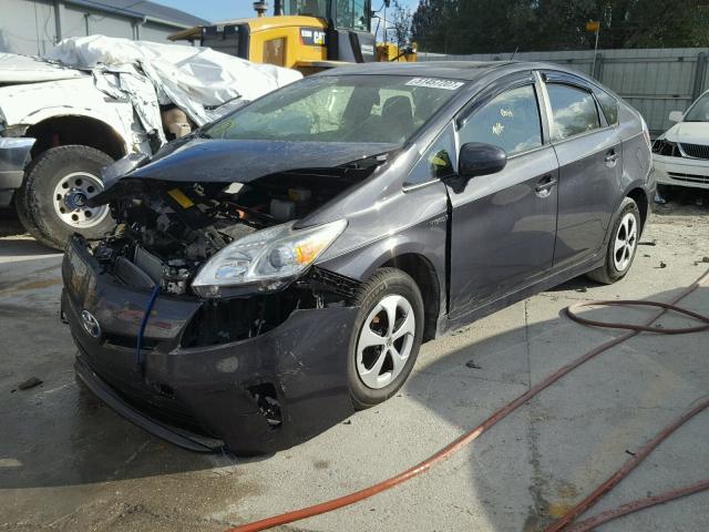 JTDKN3DUXC1581692 - 2012 TOYOTA PRIUS GRAY photo 2