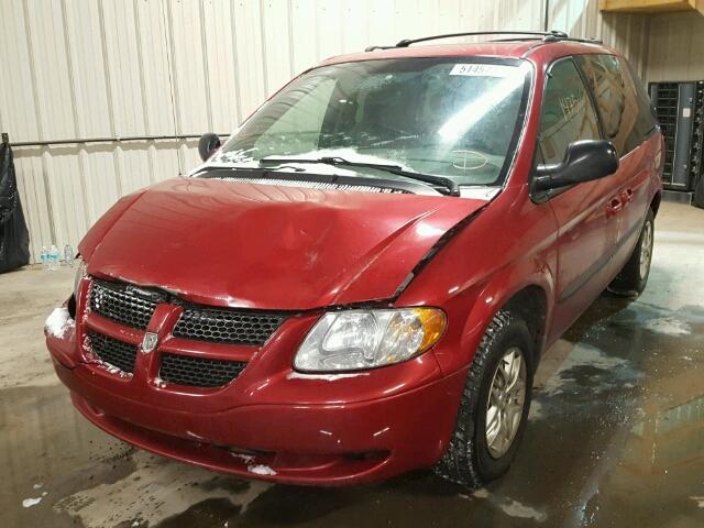 1D4GP25R83B255603 - 2003 DODGE CARAVAN SE RED photo 2