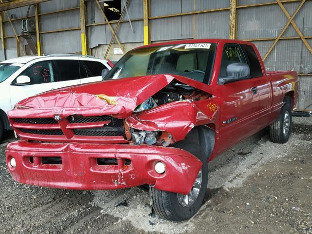 1B7HC13Y51J533197 - 2001 DODGE RAM 1500 RED photo 2