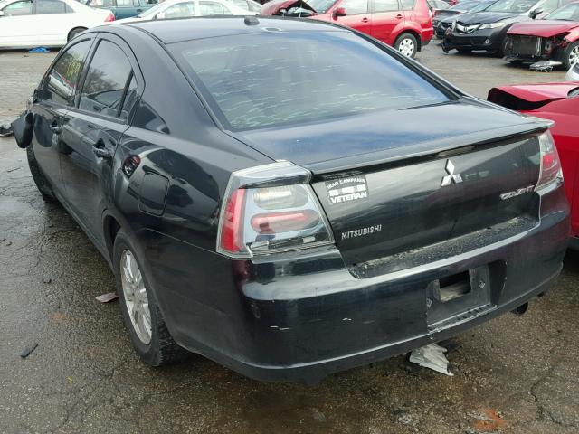 4A3AB56F68E030932 - 2008 MITSUBISHI GALANT ES BLACK photo 3