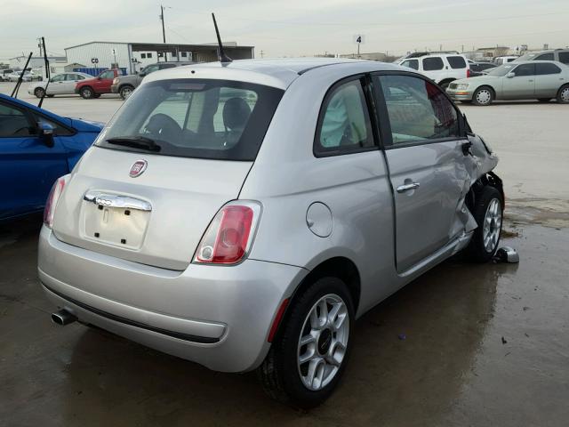 3C3CFFAR7DT672422 - 2013 FIAT 500 POP SILVER photo 4