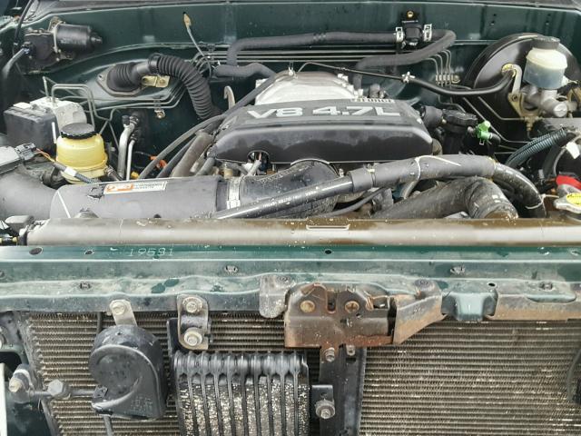 5TBRT34154S440360 - 2004 TOYOTA TUNDRA ACC GREEN photo 7