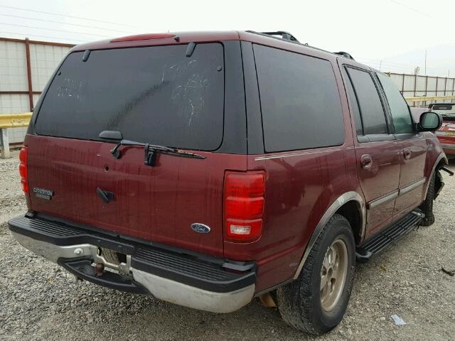 1FMRU17L1WLB07949 - 1998 FORD EXPEDITION RED photo 4