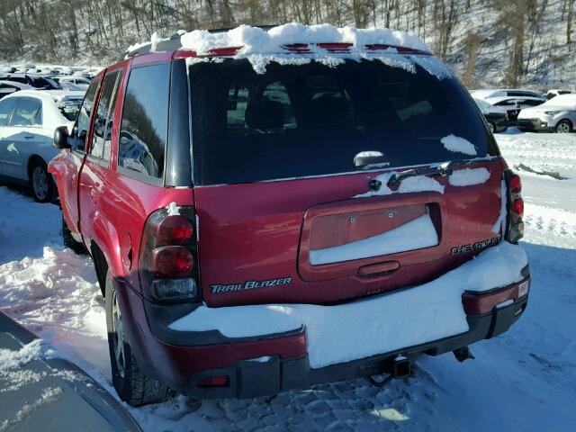 1GNDT13S942371543 - 2004 CHEVROLET TRAILBLAZE RED photo 3