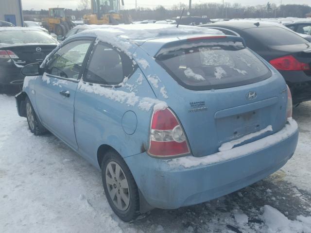 KMHCM36C69U137174 - 2009 HYUNDAI ACCENT GS BLUE photo 3