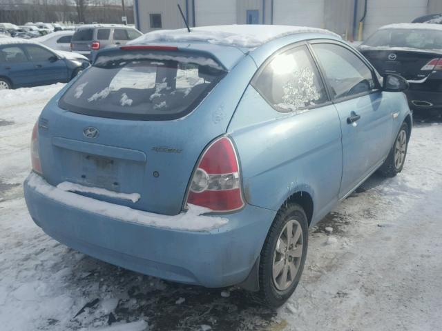 KMHCM36C69U137174 - 2009 HYUNDAI ACCENT GS BLUE photo 4