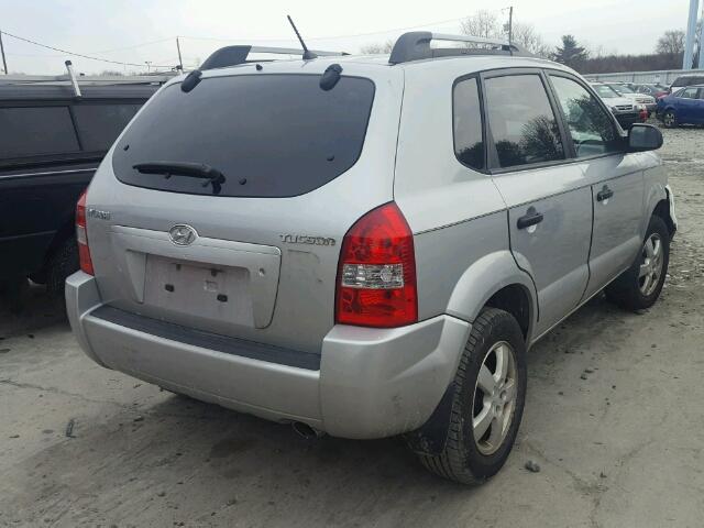 KM8JM12BX7U588954 - 2007 HYUNDAI TUCSON GLS SILVER photo 4