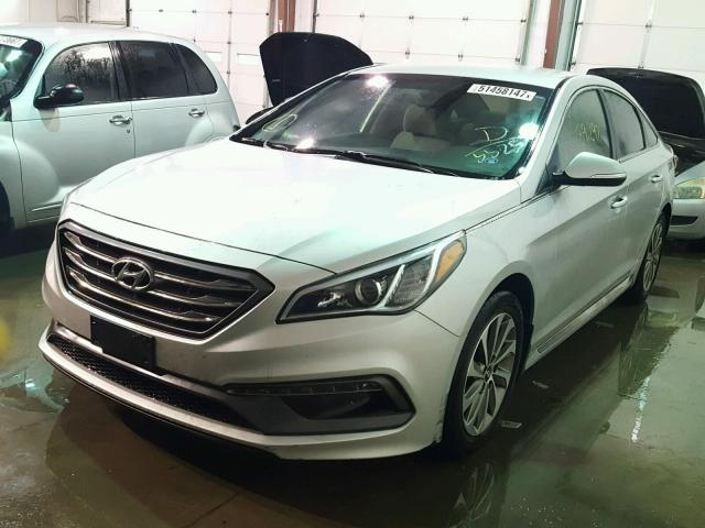 5NPE34AF4GH265525 - 2016 HYUNDAI SONATA SPO SILVER photo 2