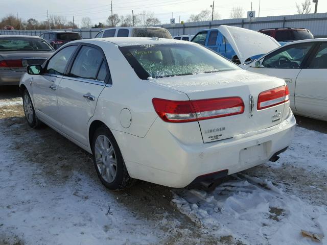 3LNDL2L31CR838144 - 2012 LINCOLN MKZ HYBRID WHITE photo 3